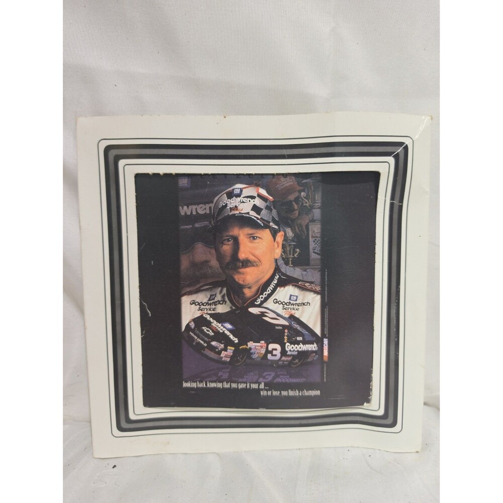 Dale Earnhardt Portrait Nascar Racing Star legend Carnival Picture Decor 8x8”